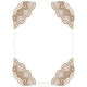 Tan Vintage Lace Invitations Image 2 of 7